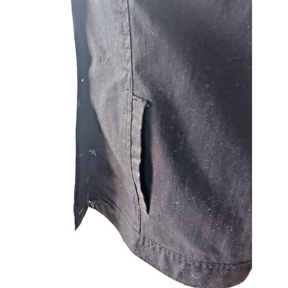 D & Co Denim & Company Black Women's Jean Jacket Bling Buttons Front Pockets S - Picture 7 of 10